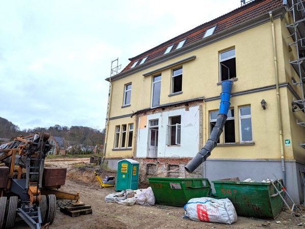 Das Haus Apfelallee der Arche Tecklenburg ist eine große Baustelle